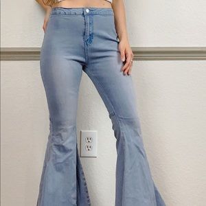 Light Wash Super Flare Jeans